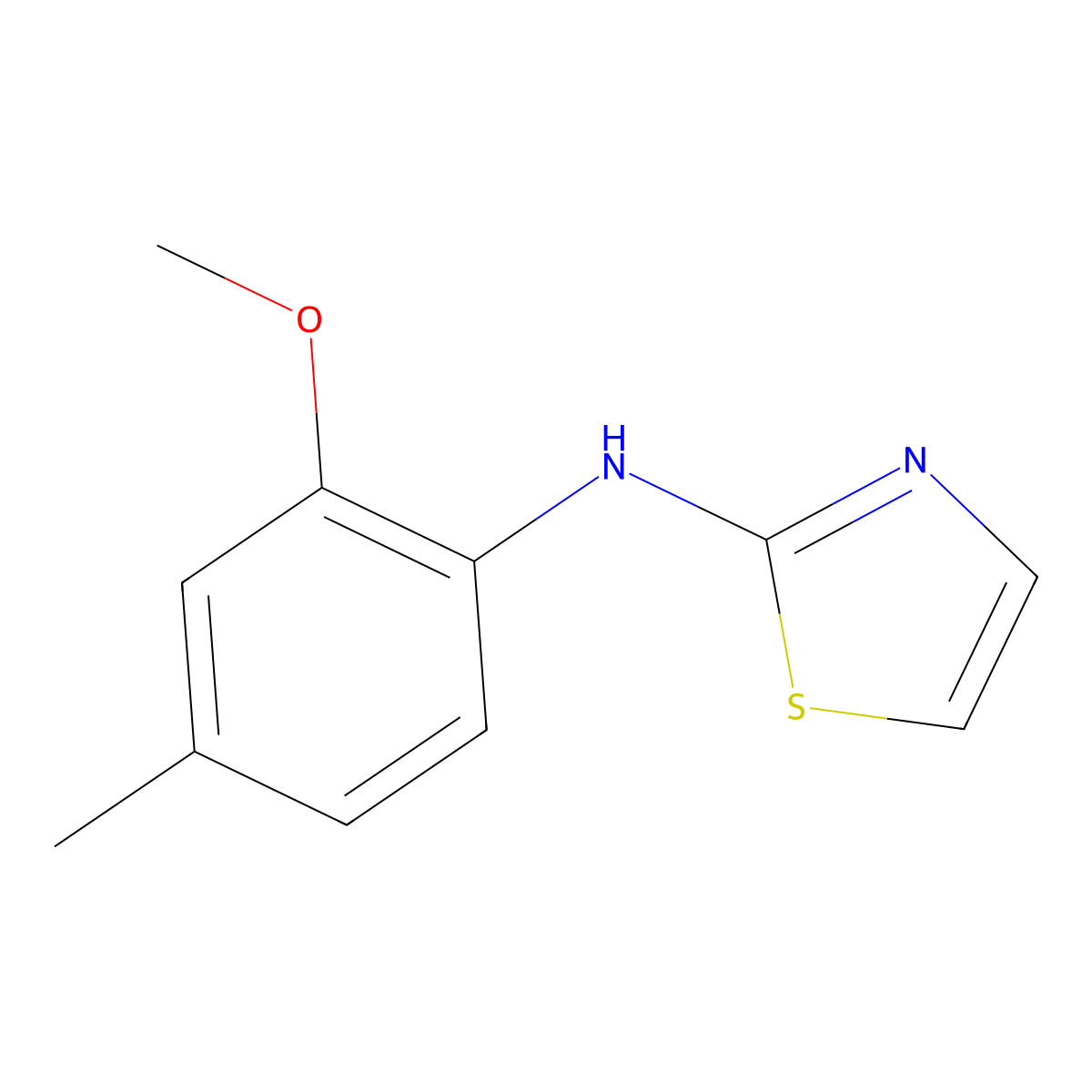 N-(2-methoxy-4-methylphenyl)thiazol-2-amine molecular structure, CAS 2177259-13-9
