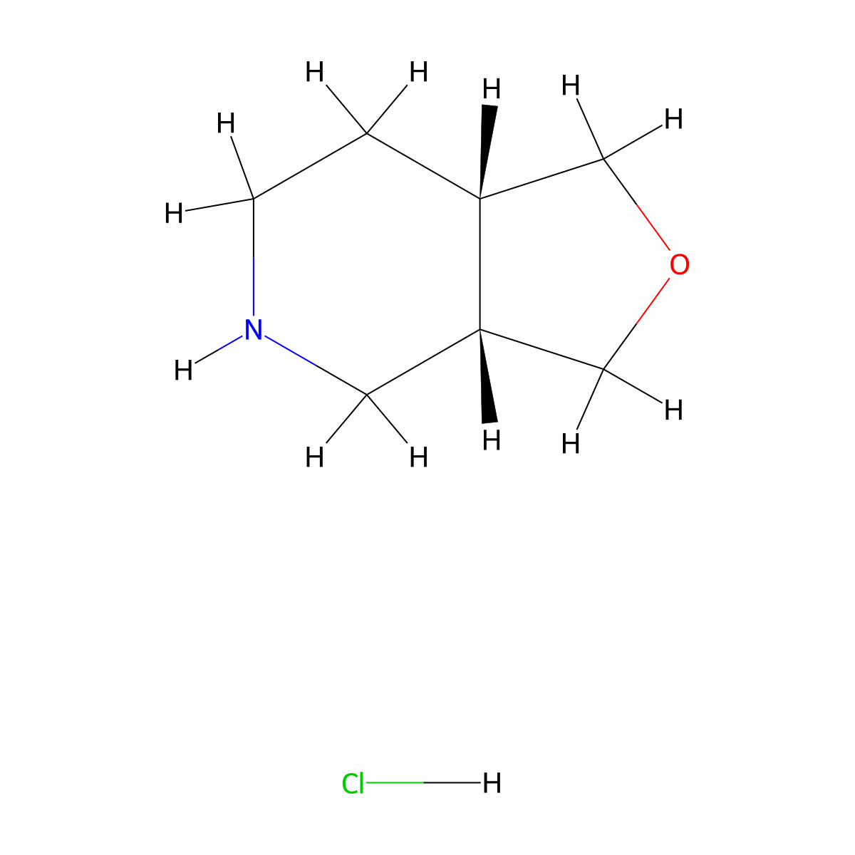 Cis-Octahydrofuro[3,4-C]Pyridine Hydrochloride molecular structure, CAS 2177259-21-9