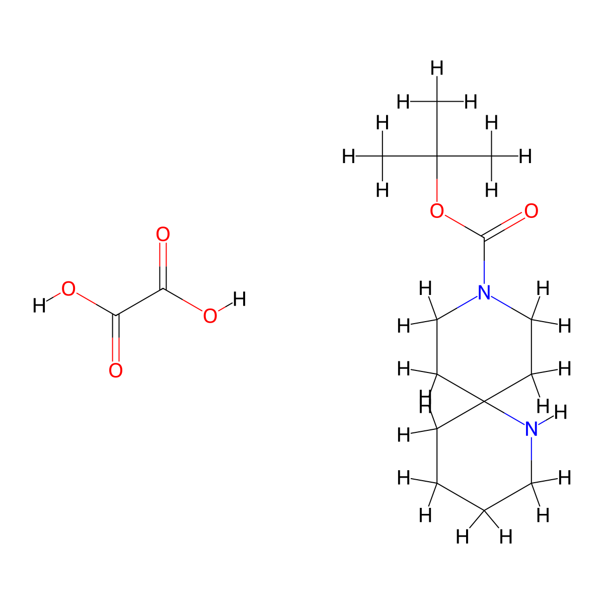 Tert-Butyl1,9-Diazaspiro[5.5]Undecane-9-Carboxylate Oxalate molecular structure, CAS 2177259-22-0
