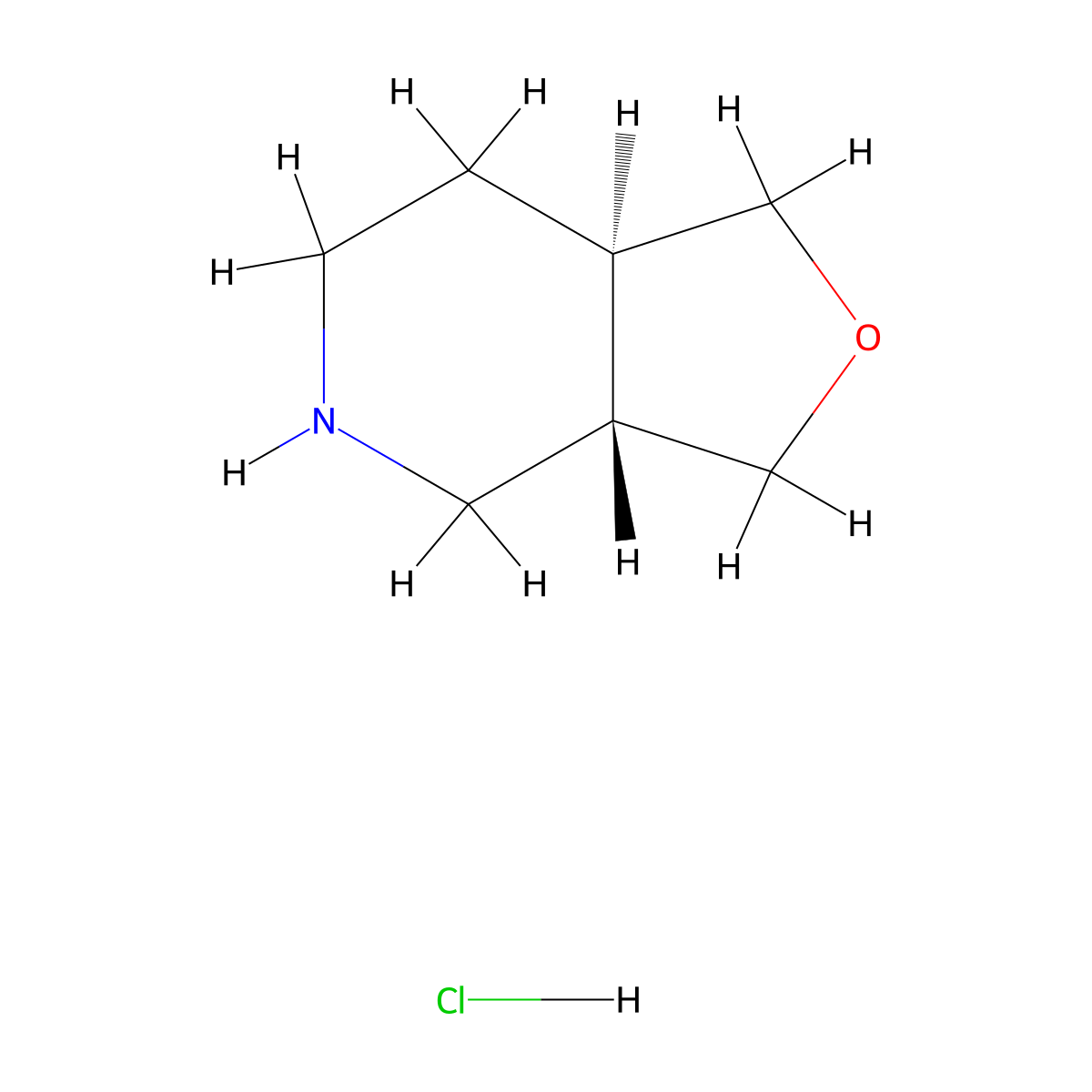 trans-Octahydrofuro[3,4-C]pyridine hcl molecular structure, CAS 2177259-36-6