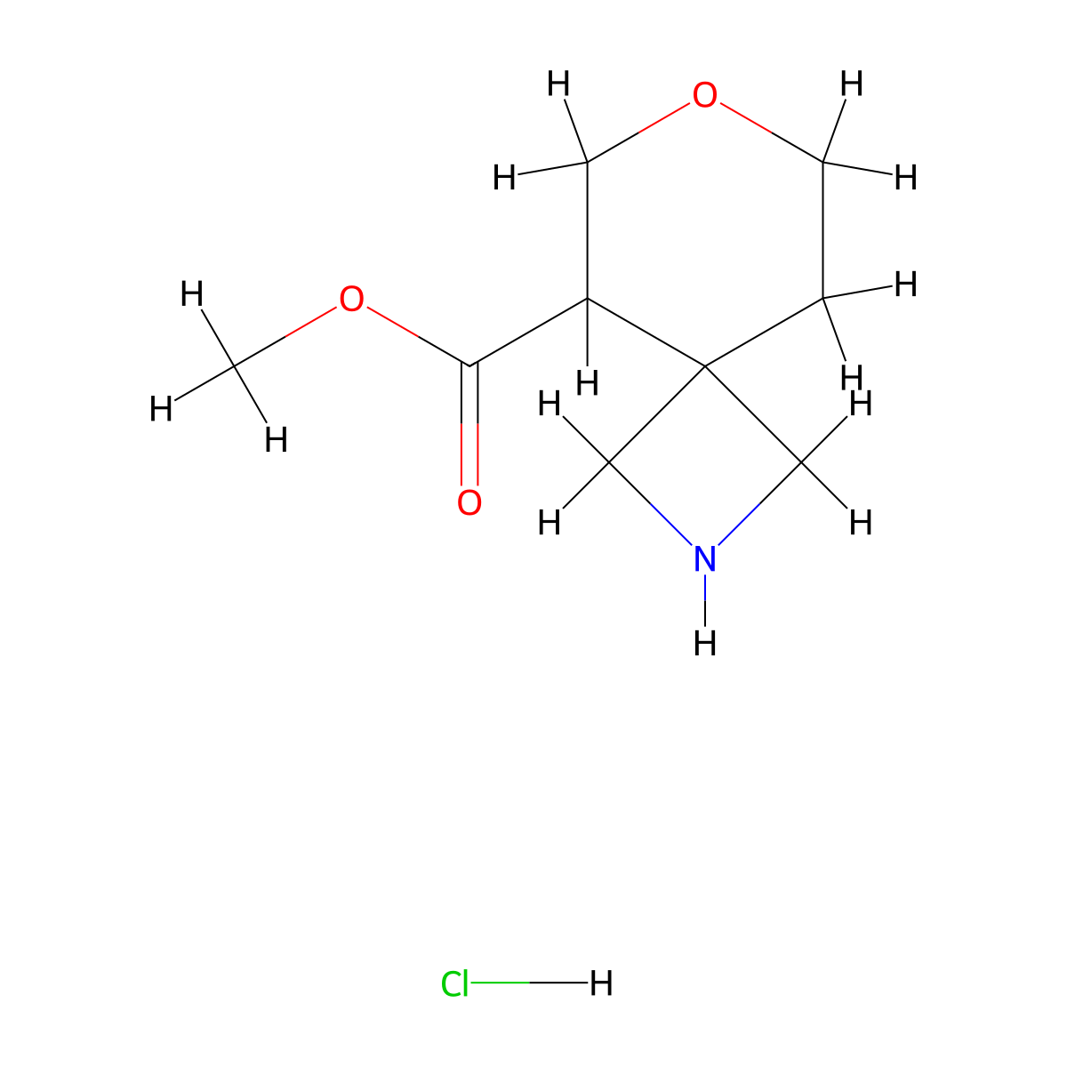 Methyl 7-Oxa-2-Azaspiro[3.5]Nonane-5-Carboxylate Hydrochloride molecular structure, CAS 2177259-41-3