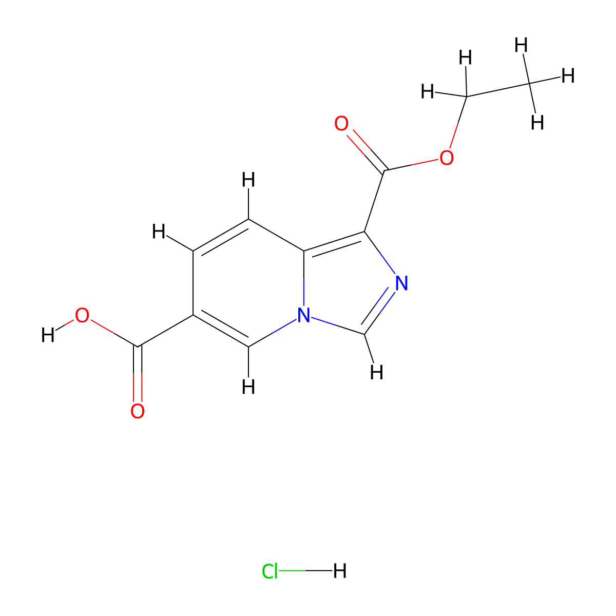 1-(Ethoxycarbonyl)imidazo[1,5-a]pyridine-6-carboxylic acid hydrochloride molecular structure, CAS 2177263-22-6