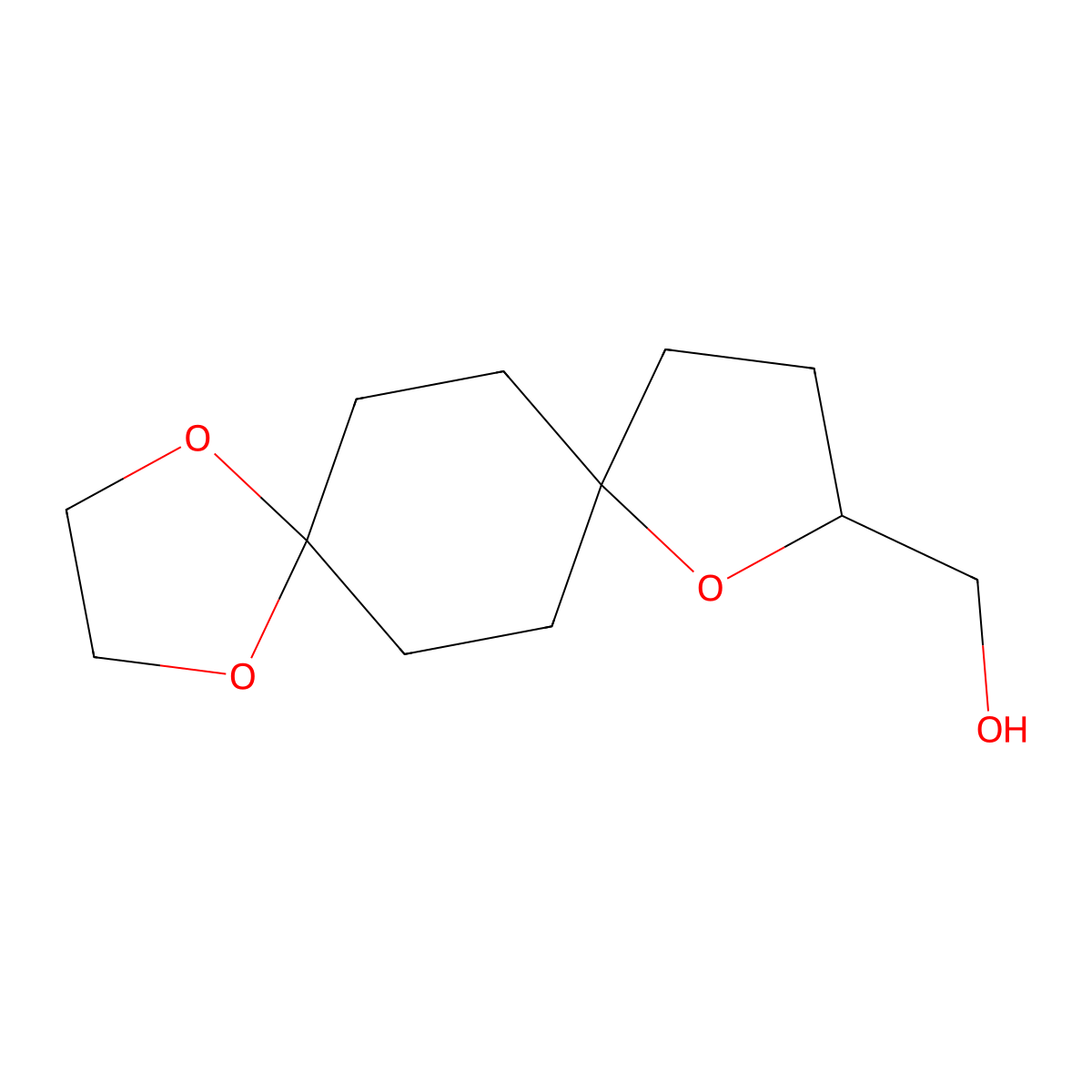 (1,4,9-Trioxa-dispiro[4.2.4.2]tetradec-10-yl)-methanol molecular structure, CAS 2177263-23-7