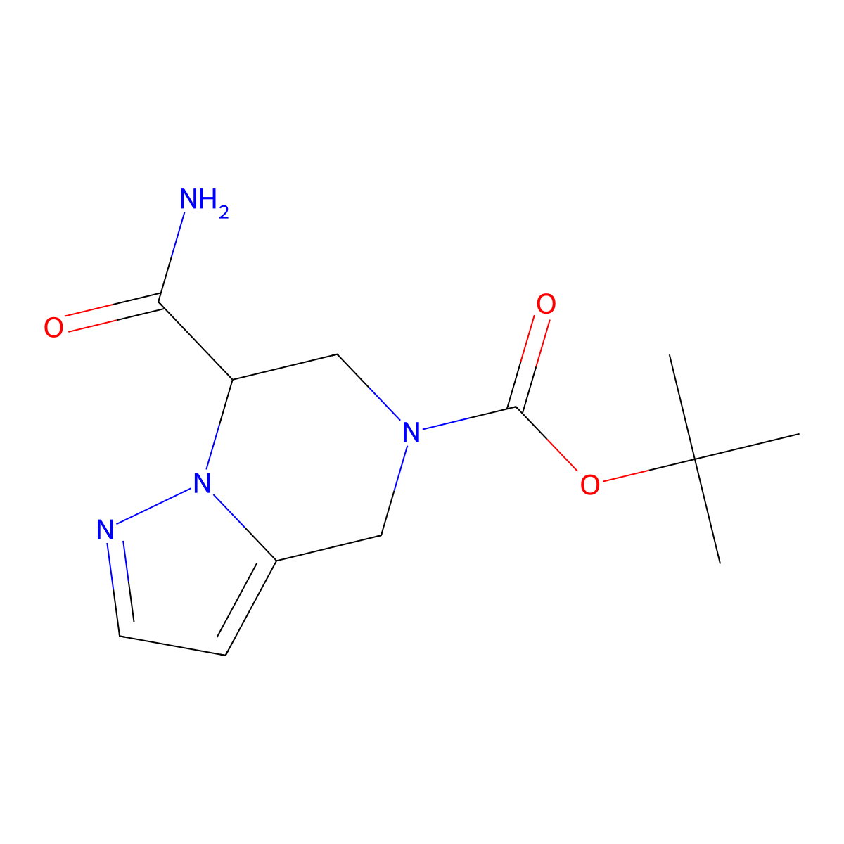 Tert-Butyl 7-Carbamoyl-6,7-Dihydropyrazolo[1,5-A]Pyrazine-5(4H)-Carboxylate molecular structure, CAS 2177263-55-5