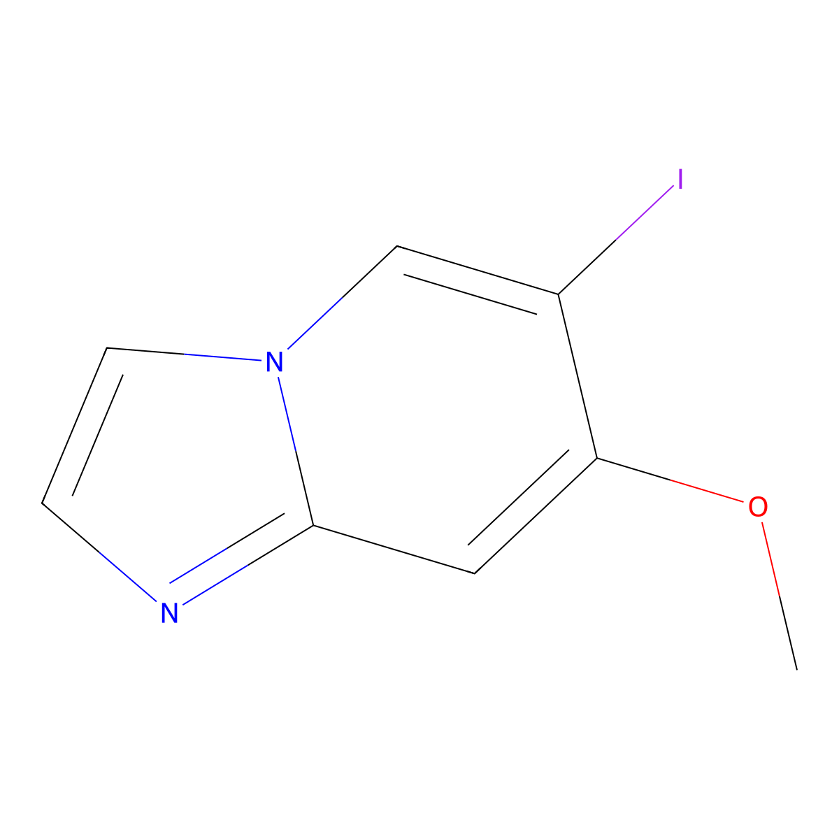 6-Iodo-7-methoxyimidazo[1,2-A]pyridine molecular structure, CAS 2177263-78-2