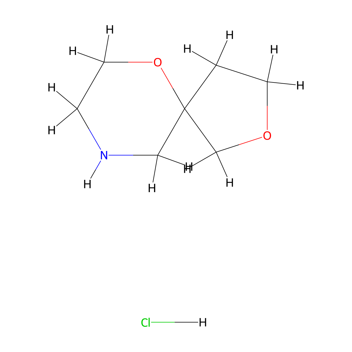 2,6-Dioxa-9-Aza-Spiro[4.5]Decane Hydrochloride molecular structure, CAS 2177263-79-3