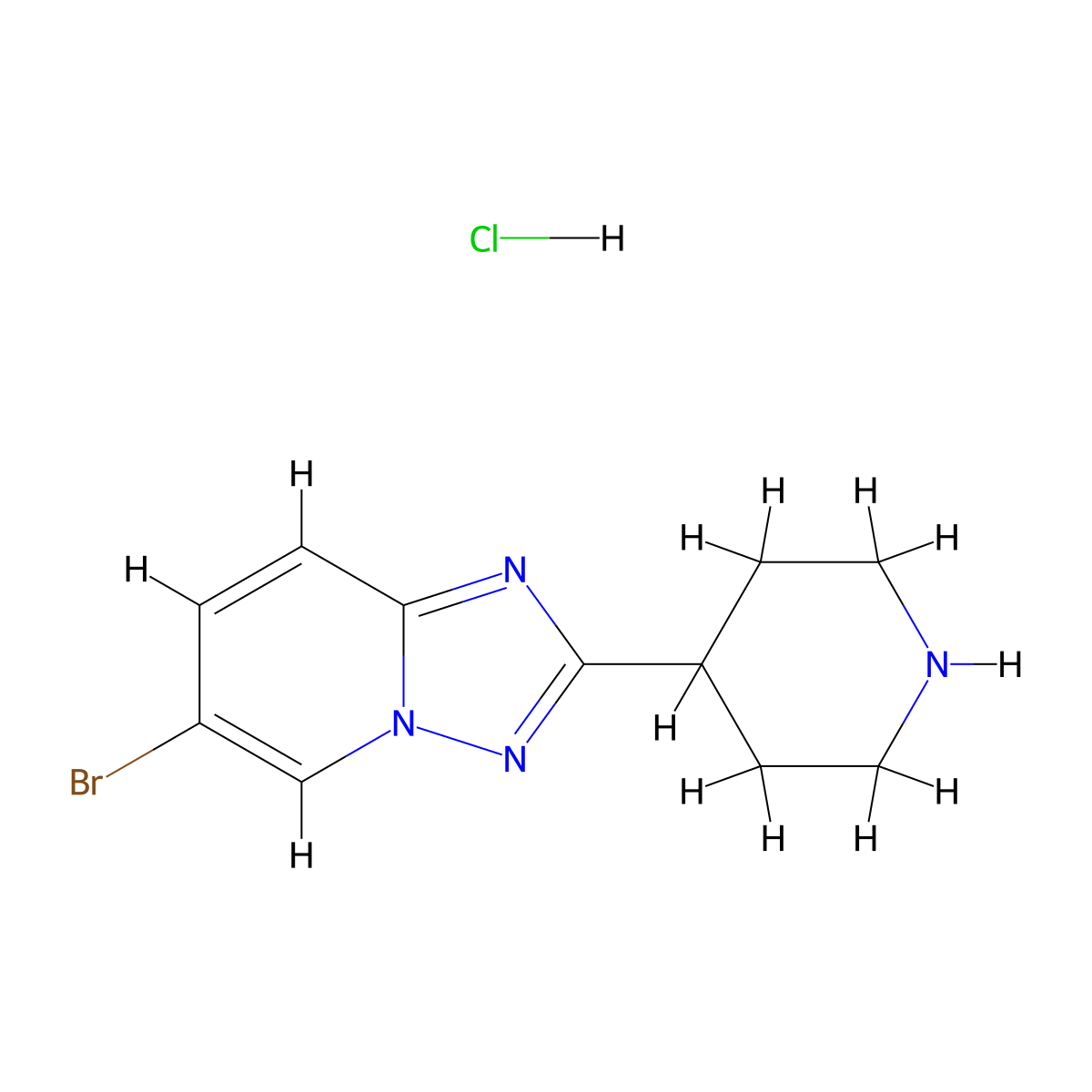 6-Bromo-2-(Piperidin-4-Yl)-[1,2,4]Triazolo[1,5-A]Pyridine Hydrochloride molecular structure, CAS 2177263-93-1