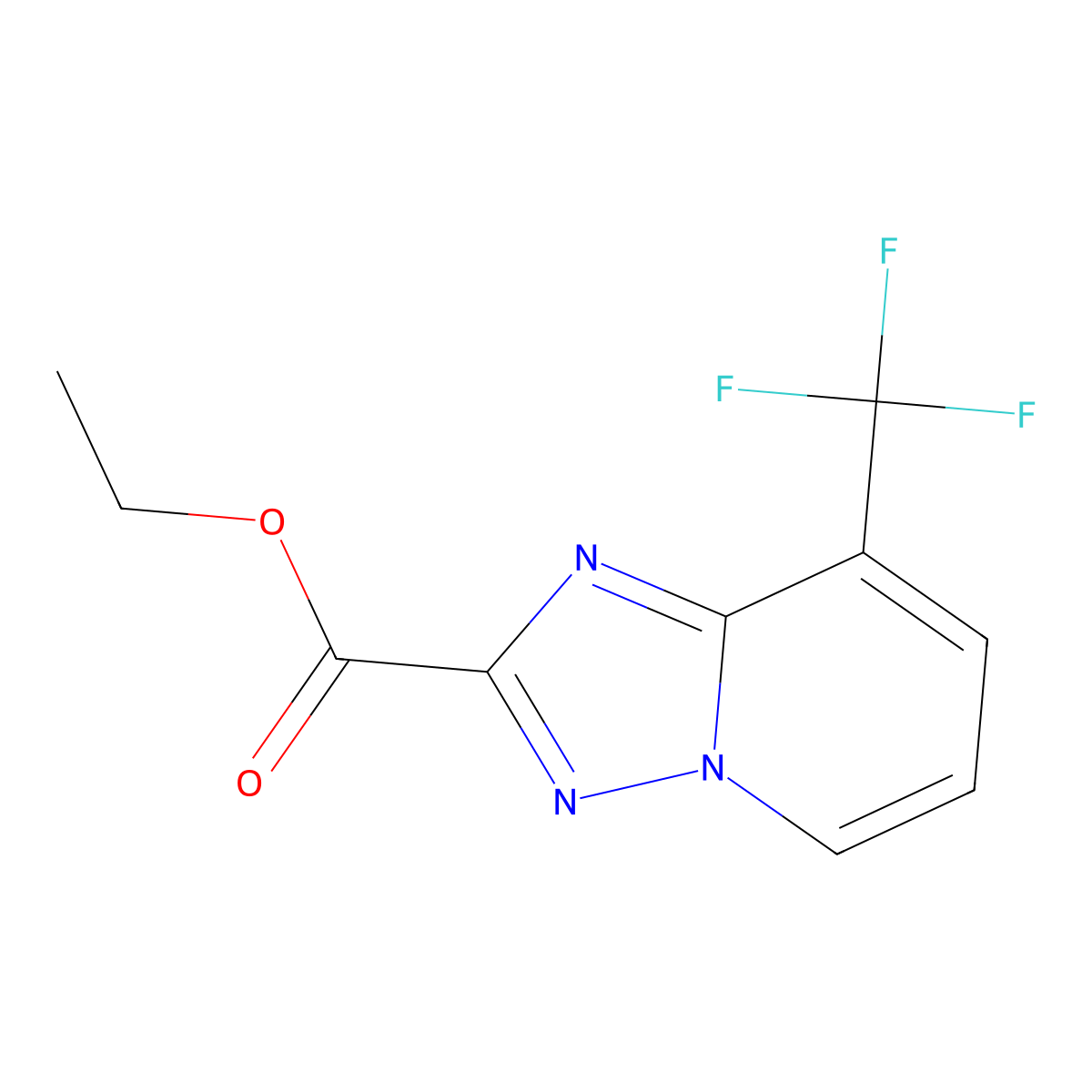 Ethyl8-(trifluoromethyl)-[1,2,4]triazolo[1,5-A]pyridine-2-carboxylate molecular structure, CAS 2177263-96-4