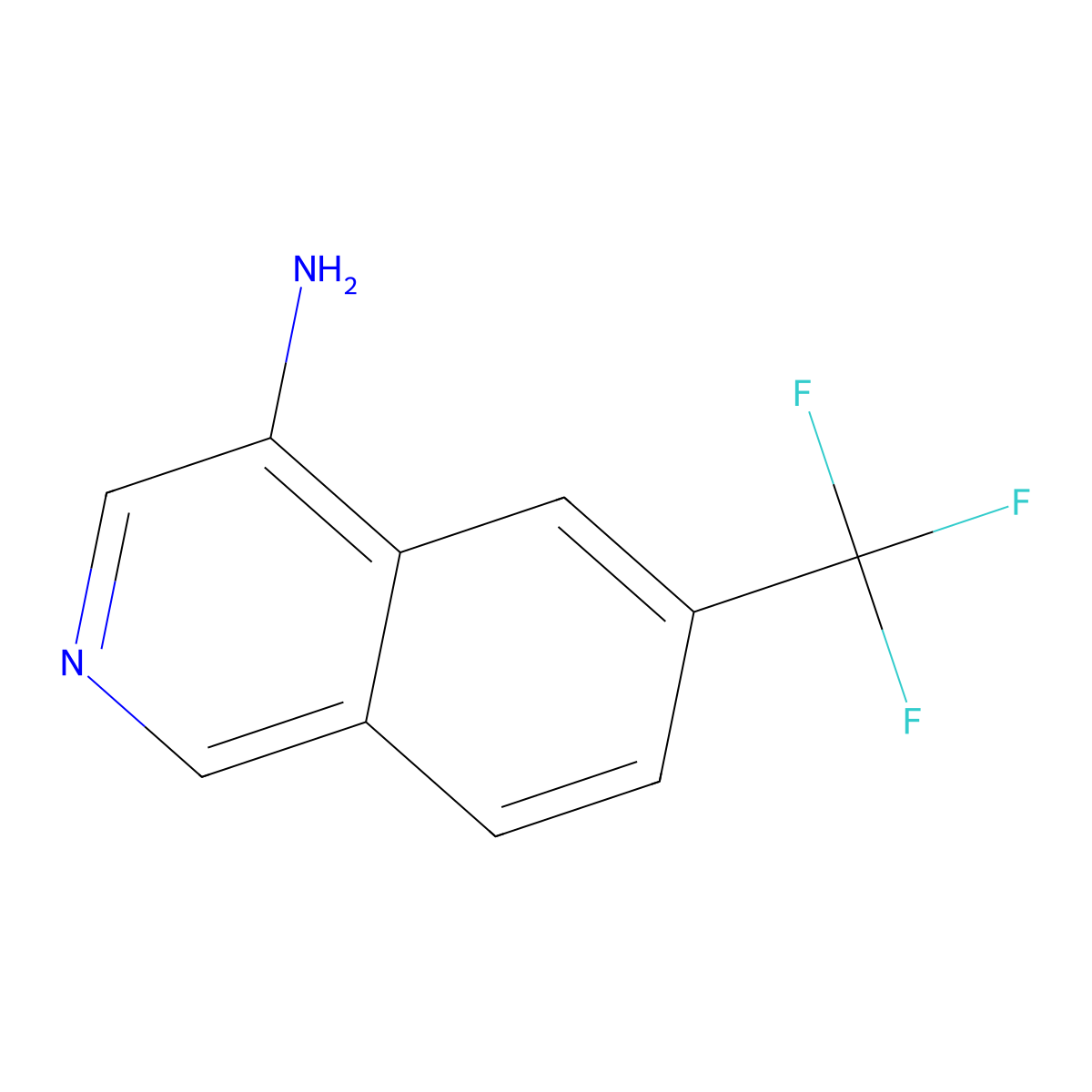 6-(Trifluoromethyl)isoquinolin-4-amine molecular structure, CAS 2177263-97-5