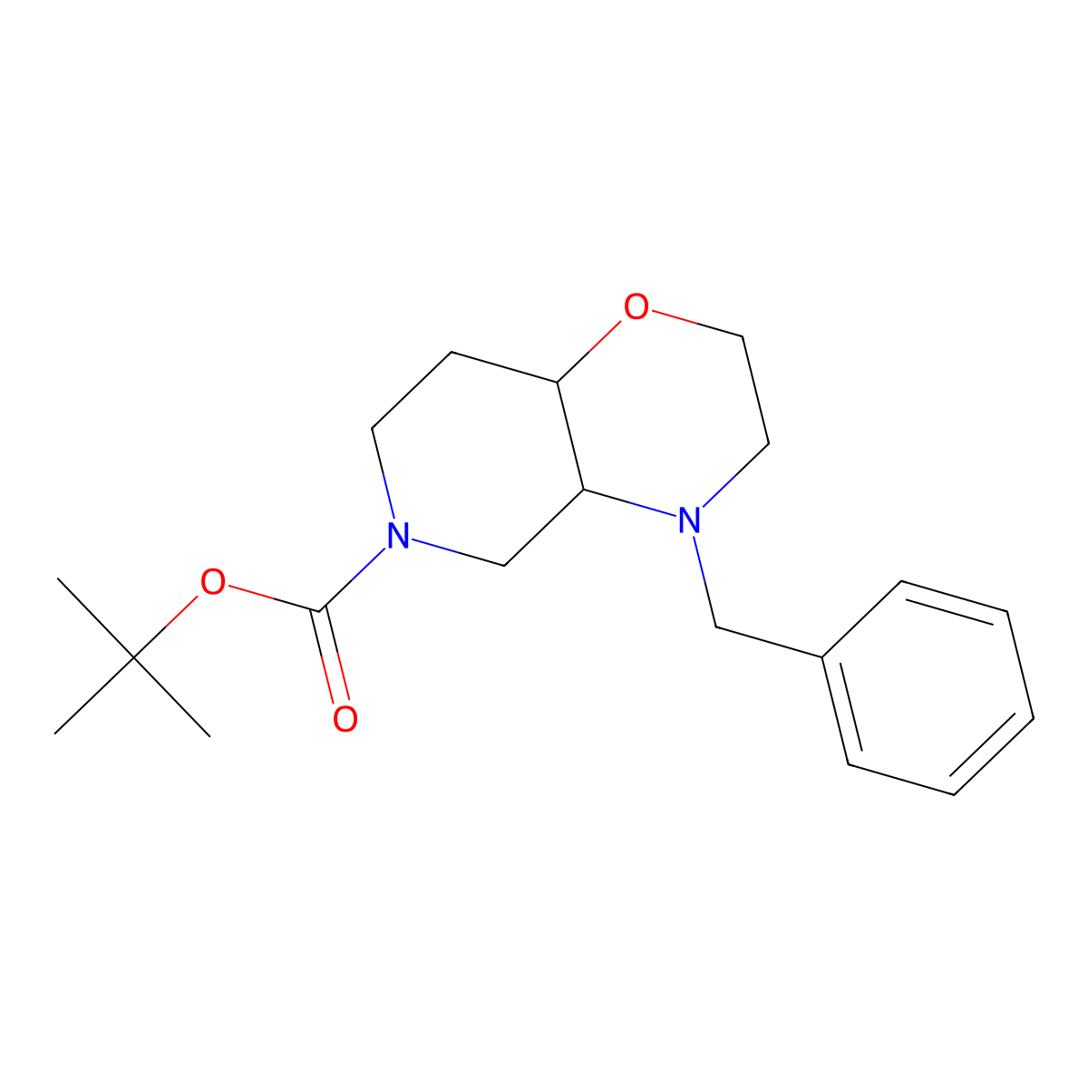 tert-butyl (4aS,8aS)-4-benzyl-3,4a,5,7,8,8a-hexahydro-2H-pyrido[4,3-b][1,4]oxazine-6-carboxylate molecular structure, CAS 2177264-03-6