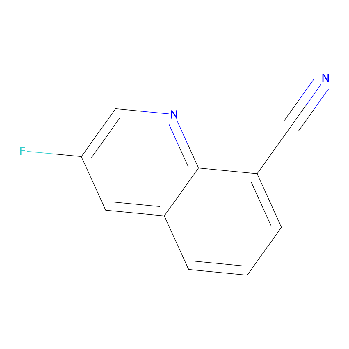 3-Fluoroquinoline-8-carbonitrile molecular structure, CAS 2177264-04-7