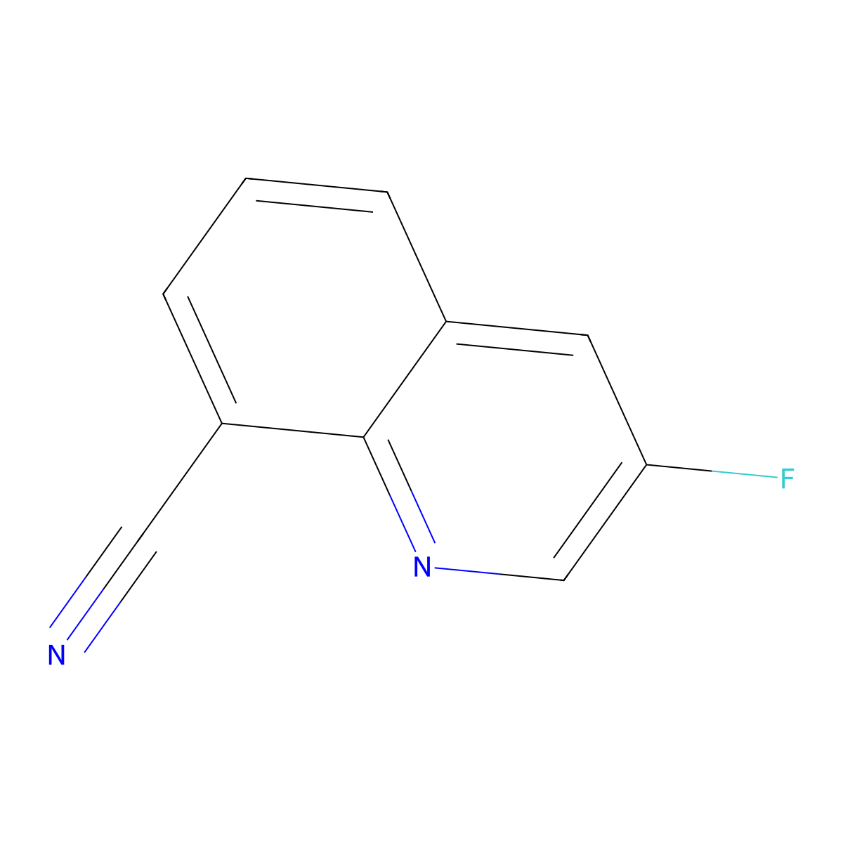 3-Fluoroquinoline-8-carbonitrile molecular structure, CAS 2177264-04-7