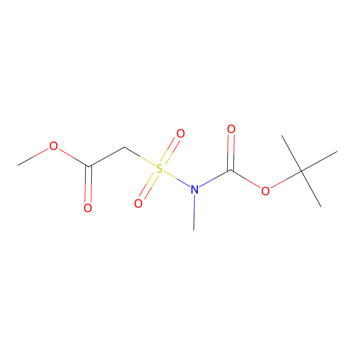 methyl 2-(N-(tert-butoxycarbonyl)-N-methylsulfamoyl)acetate molecular structure, CAS 2177264-42-3
