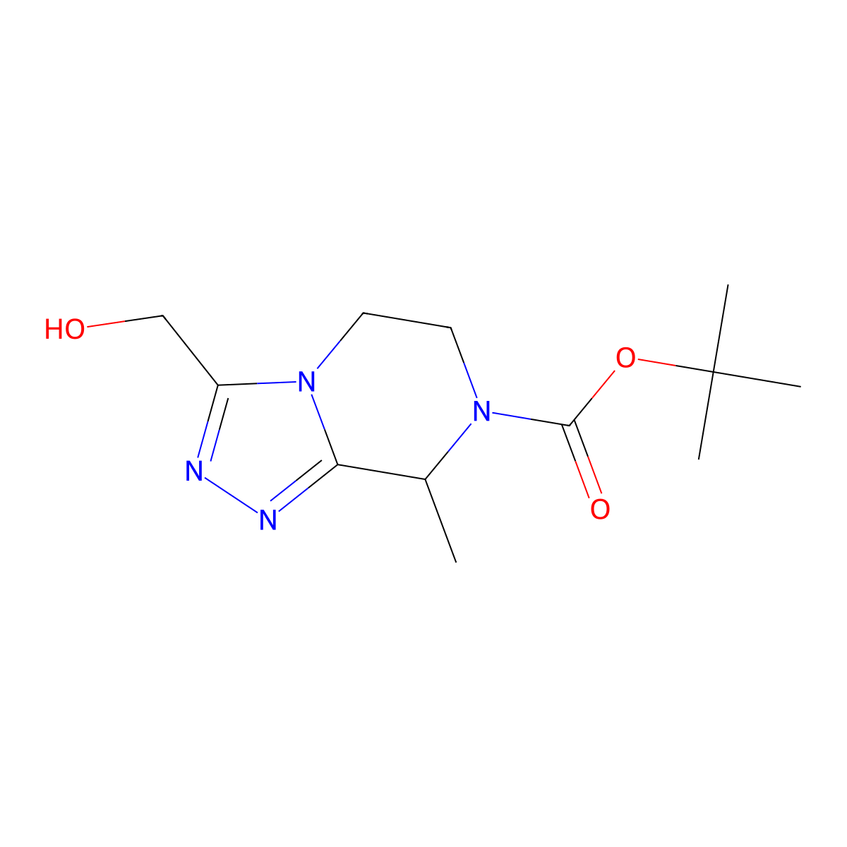Tert-Butyl 3-(Hydroxymethyl)-8-Methyl-5,6-Dihydro-[1,2,4]Triazolo[4,3-A]Pyrazine-7(8H)-Carboxylate molecular structure, CAS 2177264-58-1