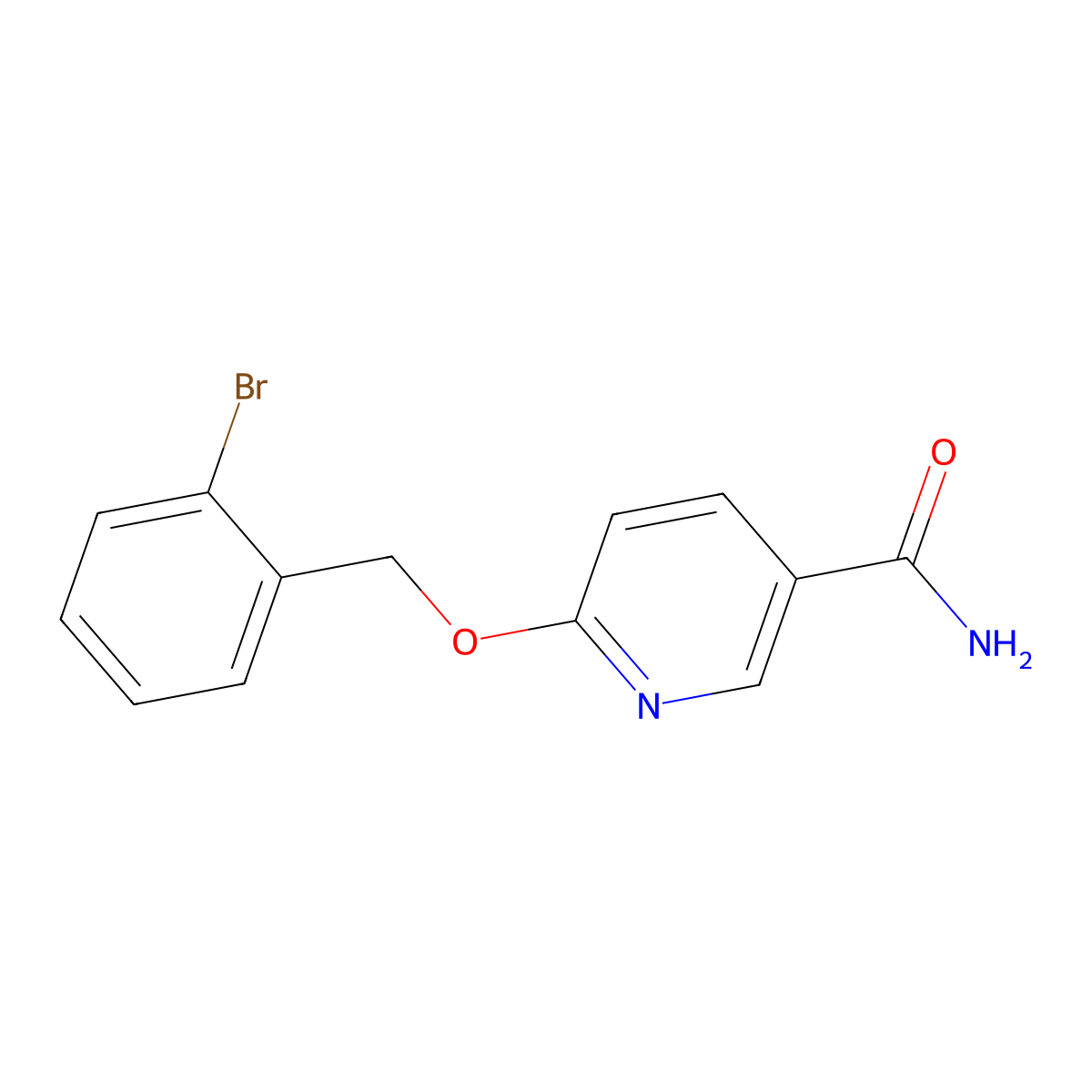 6-((2-Bromobenzyl)oxy)nicotinamide molecular structure, CAS 2177264-72-9