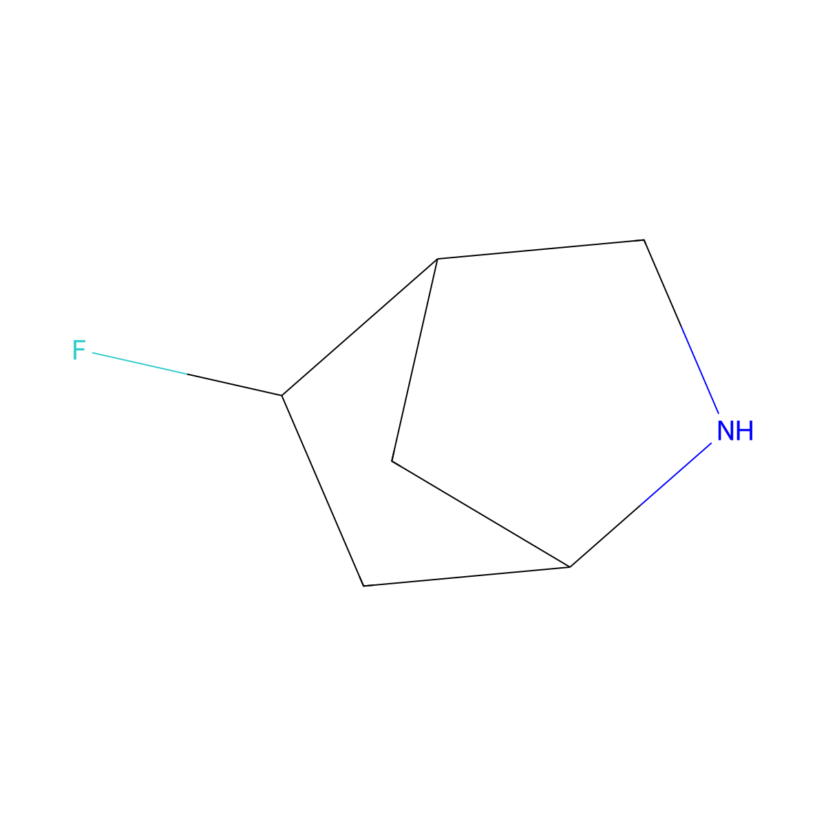 Rel-(1R,4S,5R)-5-fluoro-2-azabicyclo[2.2.1]heptane molecular structure, CAS 2177264-76-3