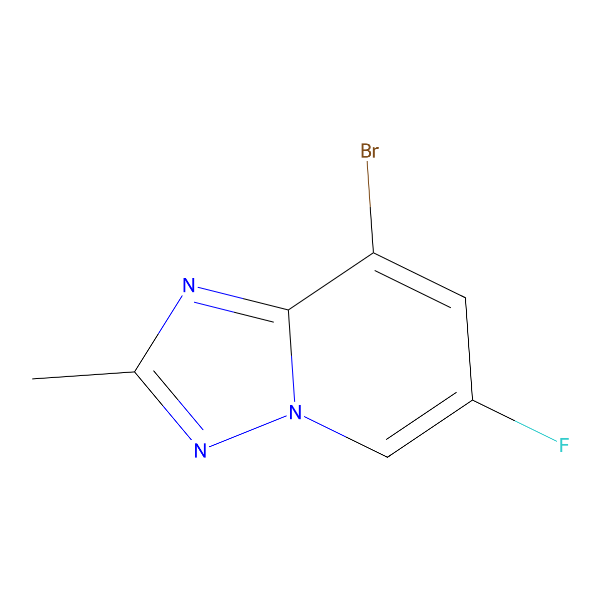 8-Bromo-6-fluoro-2-methyl-[1,2,4]triazolo[1,5-A]pyridine molecular structure, CAS 2177264-81-0