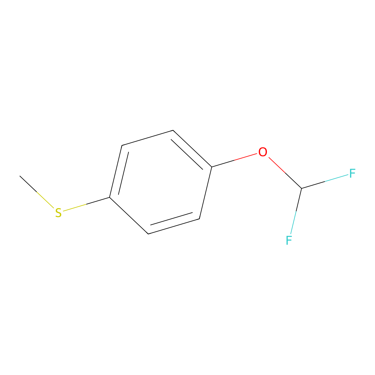 (4-(Difluoromethoxy)phenyl)(methyl)sulfane molecular structure, CAS 2177264-86-5