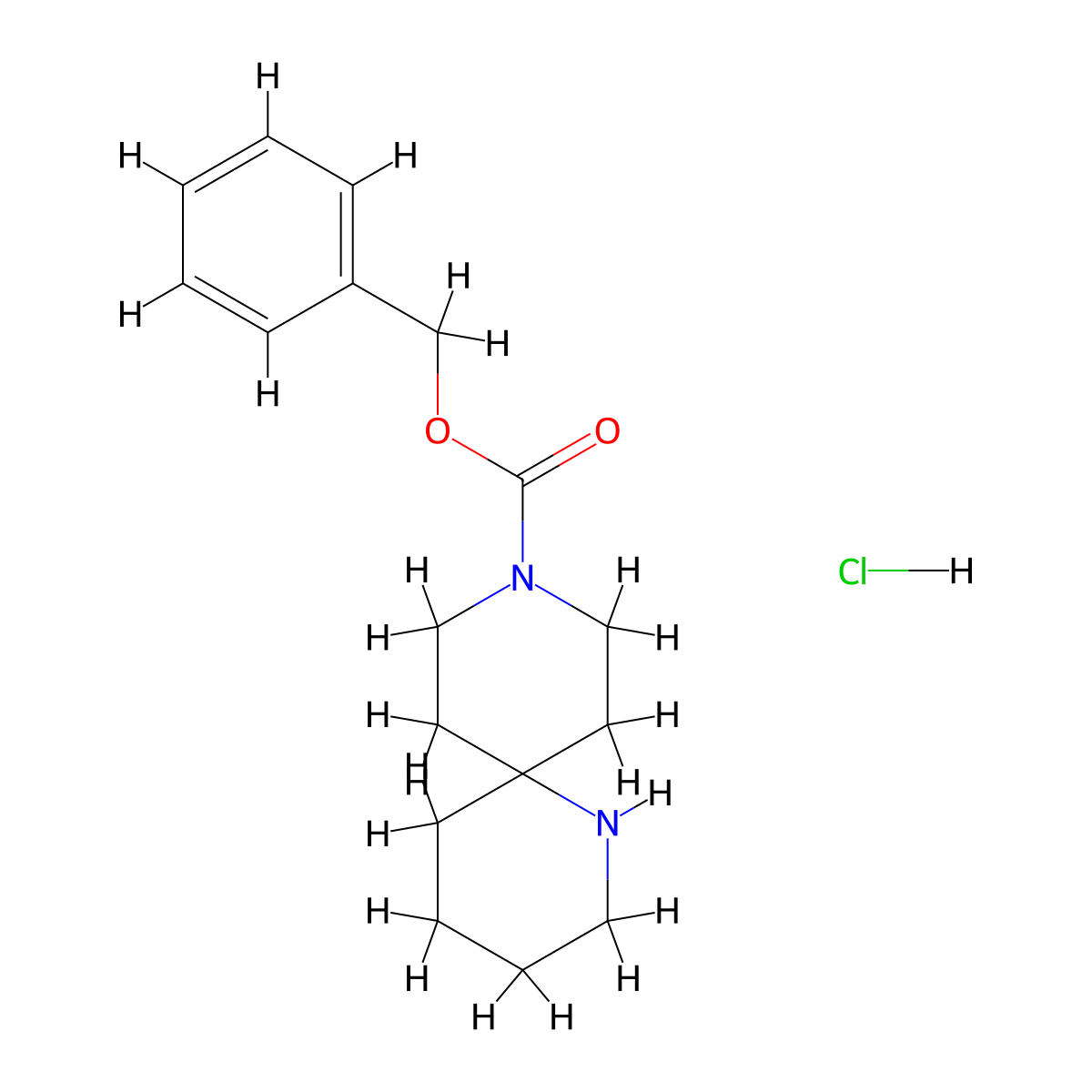 Benzyl 1,9-Diazaspiro[5.5]Undecane-9-Carboxylate Hydrochloride molecular structure, CAS 2177264-90-1