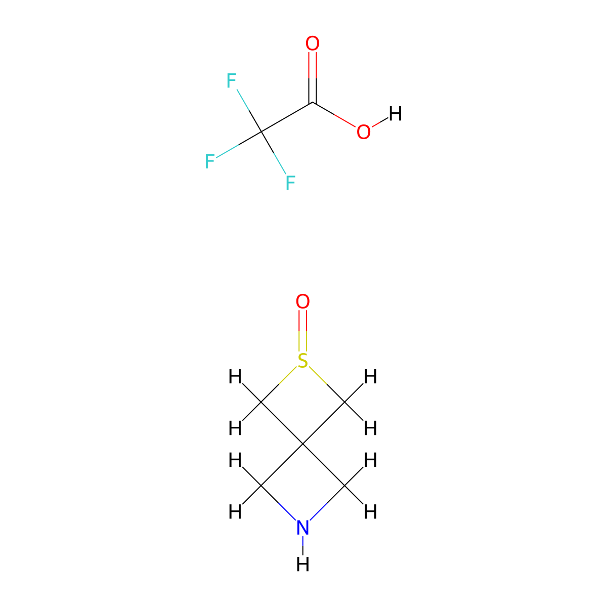 2-Thia-6-Azaspiro[3.3]Heptane 2-Oxide Trifluoroacetate molecular structure, CAS 2177264-94-5