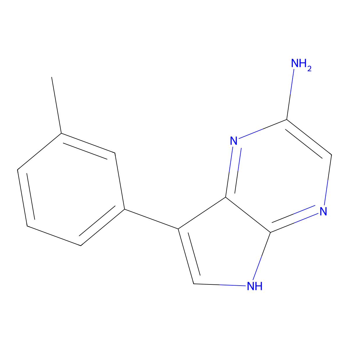 7-(M-Tolyl)-5H-pyrrolo[2,3-B]pyrazin-2-amine molecular structure, CAS 2177264-98-9