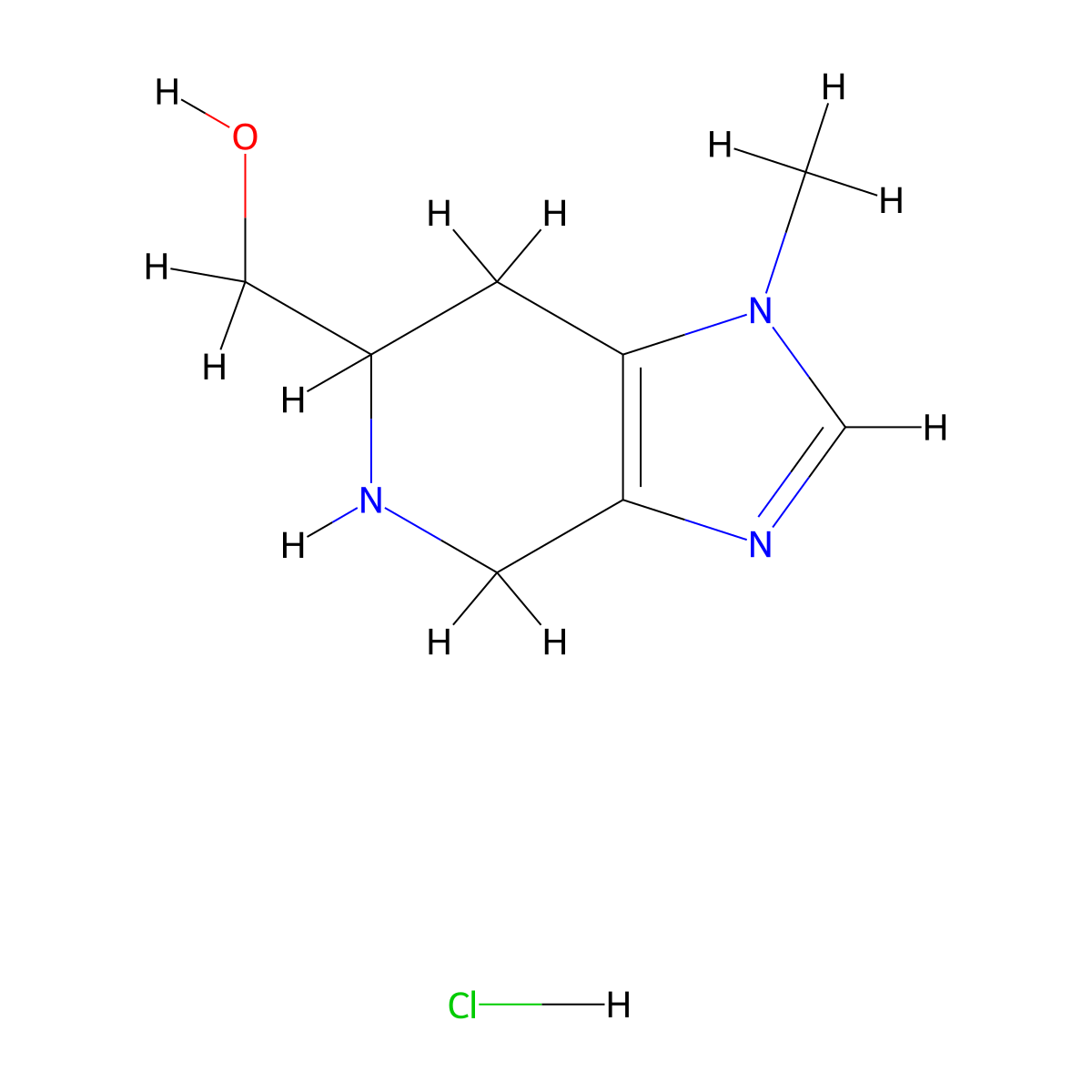 (1-Methyl-4,5,6,7-Tetrahydro-1H-Imidazo[4,5-C]Pyridin-6-Yl)Methanol Hydrochloride molecular structure, CAS 2177264-99-0