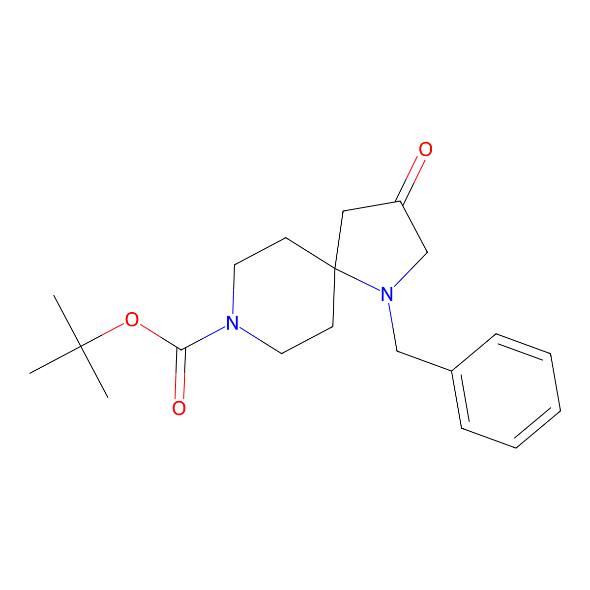 Tert-Butyl 1-Benzyl-3-Oxo-1,8-Diazaspiro[4.5]Decane-8-Carboxylate molecular structure, CAS 2177265-05-1