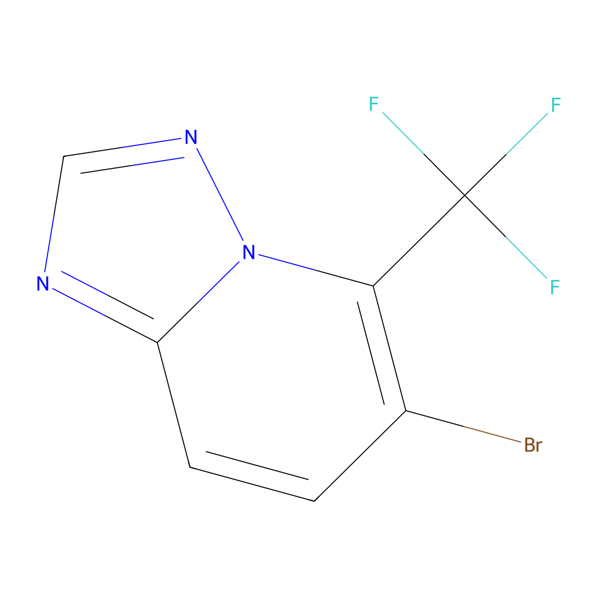6-Bromo-5-(trifluoromethyl)-[1,2,4]triazolo[1,5-a]pyridine molecular structure, CAS 2177265-06-2