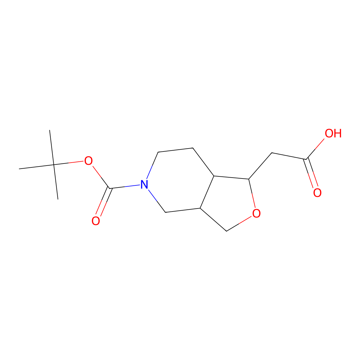 [(1S,3aR,7aR)-5-(tert-Butoxycarbonyl)octahydrofuro[3,4-c]pyridin-1-yl]acetic acid molecular structure, CAS 2177266-09-8