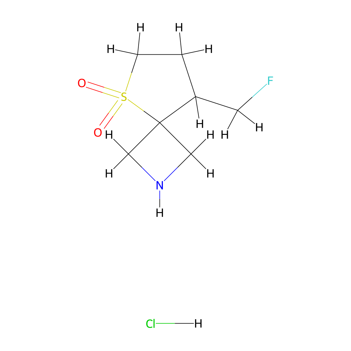 8-(Fluoromethyl)-5-Thia-2-Azaspiro[3.4]Octane 5,5-Dioxide Hydrochloride molecular structure, CAS 2177266-30-5