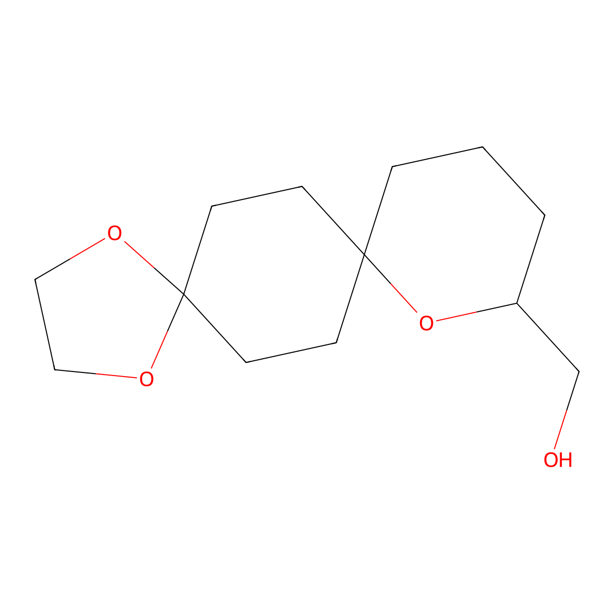 (1,4,9-Trioxa-dispiro[4.2.5.2]pentadec-10-yl)-methanol molecular structure, CAS 2177266-35-0
