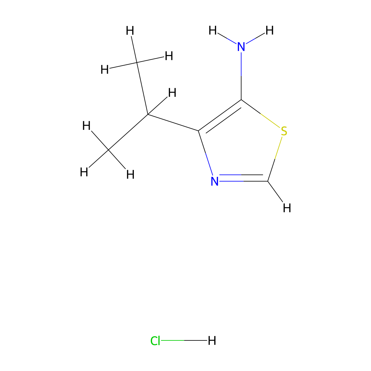 4-Isopropylthiazol-5-amine hydrochloride molecular structure, CAS 2177266-47-4