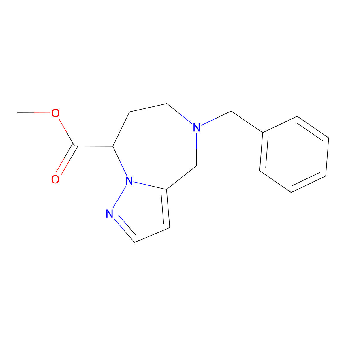 Methyl 5-Benzyl-5,6,7,8-Tetrahydro-4H-Pyrazolo[1,5-A][1,4]Diazepine-8-Carboxylate molecular structure, CAS 2177266-58-7