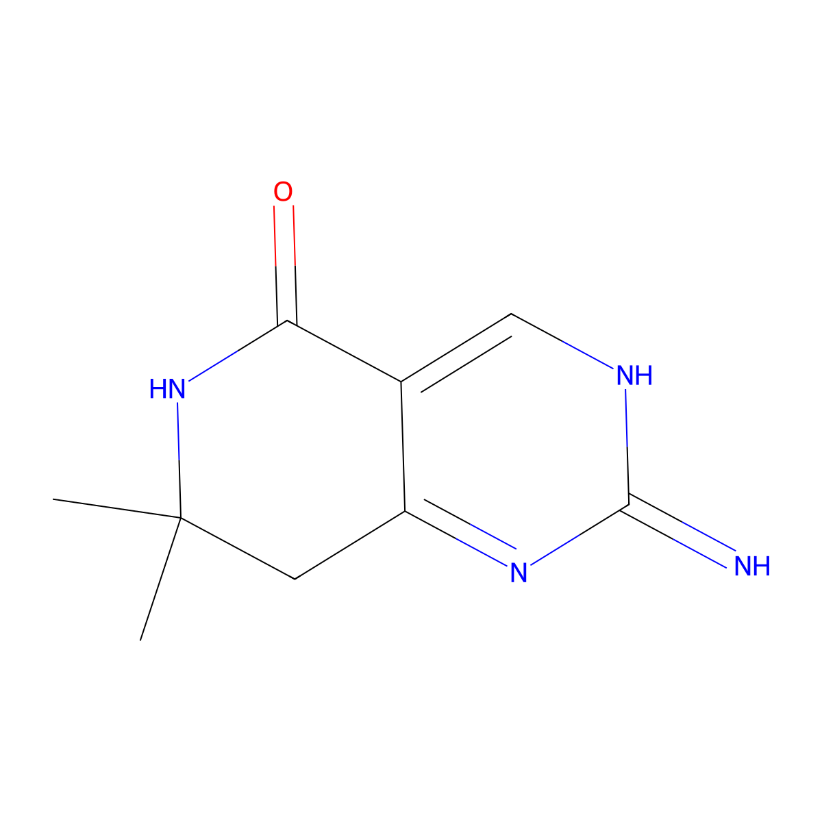 2-Amino-7,7-Dimethyl-7,8-Dihydropyrido[4,3-D]Pyrimidin-5(6H)-One molecular structure, CAS 2177266-59-8