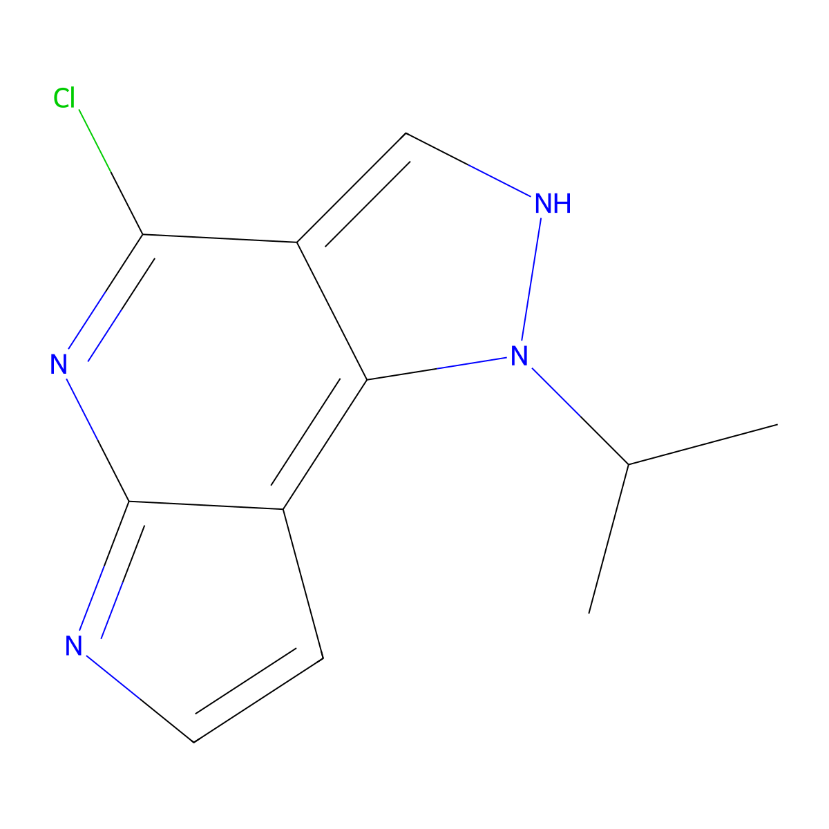 4-Chloro-1-isopropyl-1,6-dihydropyrazolo[3,4-D]pyrrolo[2,3-B]pyridine molecular structure, CAS 2177266-62-3
