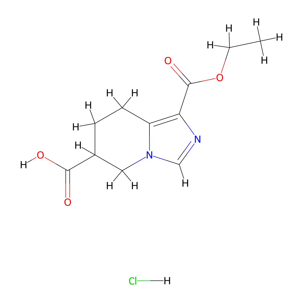 1-(Ethoxycarbonyl)-5,6,7,8-tetrahydroimidazo[1,5-a]pyridine-6-carboxylic acid hydrochloride molecular structure, CAS 2177266-70-3