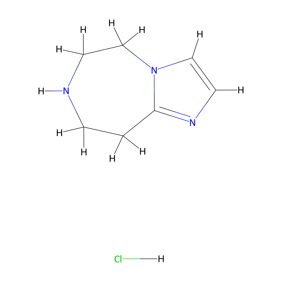 6,7,8,9-Tetrahydro-5H-imidazo[1,2-d][1,4]diazepine hydrochloride molecular structure, CAS 2177266-74-7