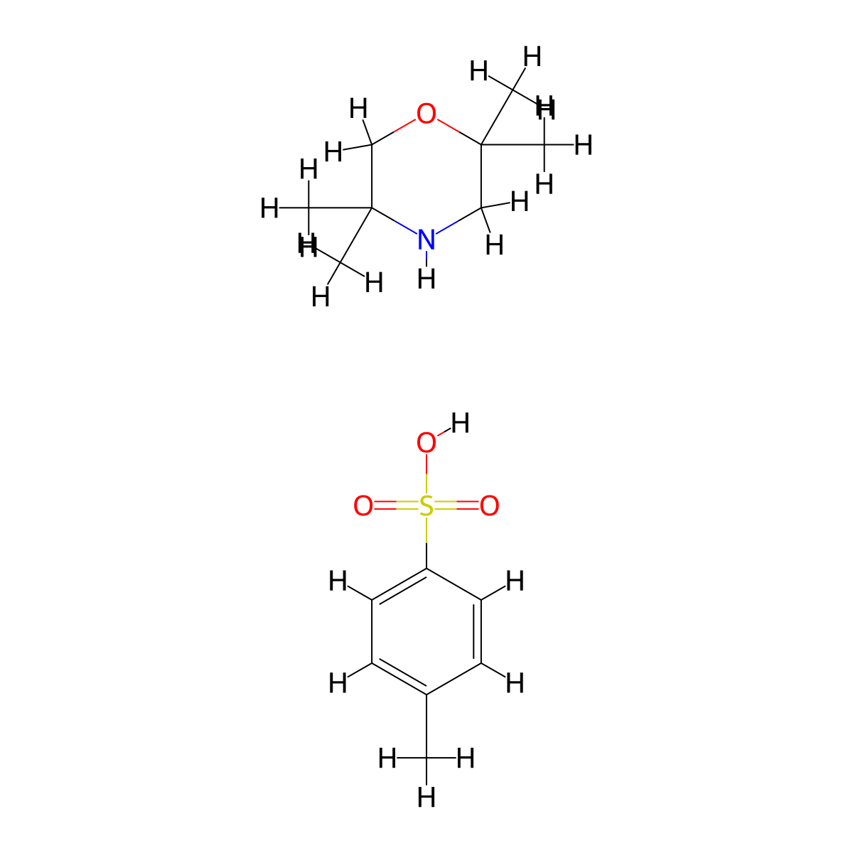 2,2,5,5-Tetramethylmorpholine 4-methylbenzenesulfonate molecular structure, CAS 2177266-80-5