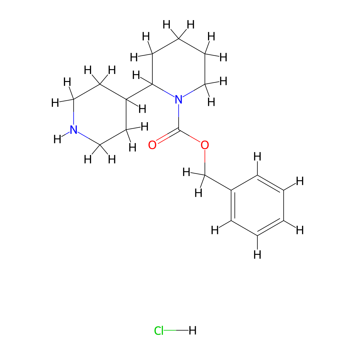 Benzyl [2,4'-Bipiperidine]-1-Carboxylate Hydrochloride molecular structure, CAS 2177266-82-7