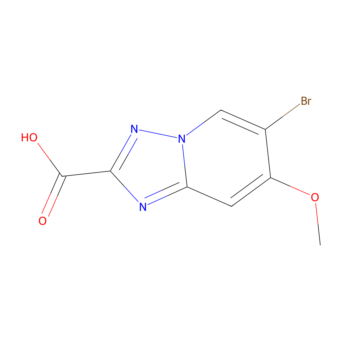 6-Bromo-7-methoxy-[1,2,4]triazolo[1,5-a]pyridine-2-carboxylicacid molecular structure, CAS 2177266-83-8