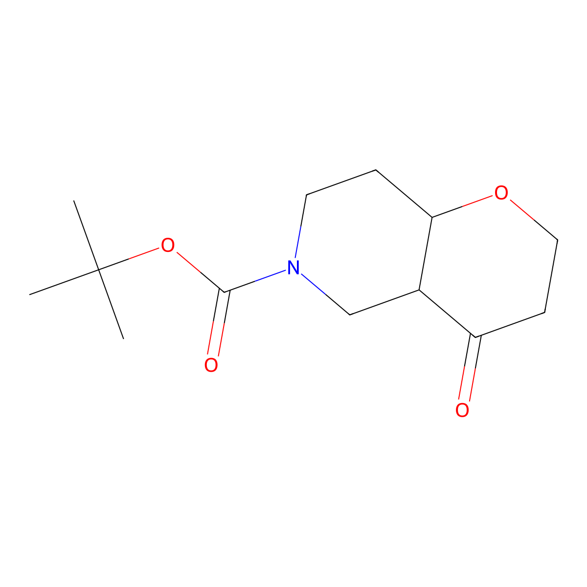 trans-tert-butyl 4-Oxohexahydro-2H-pyrano[3,2-c]pyridine-6(7H)-carboxylate molecular structure, CAS 2177266-88-3