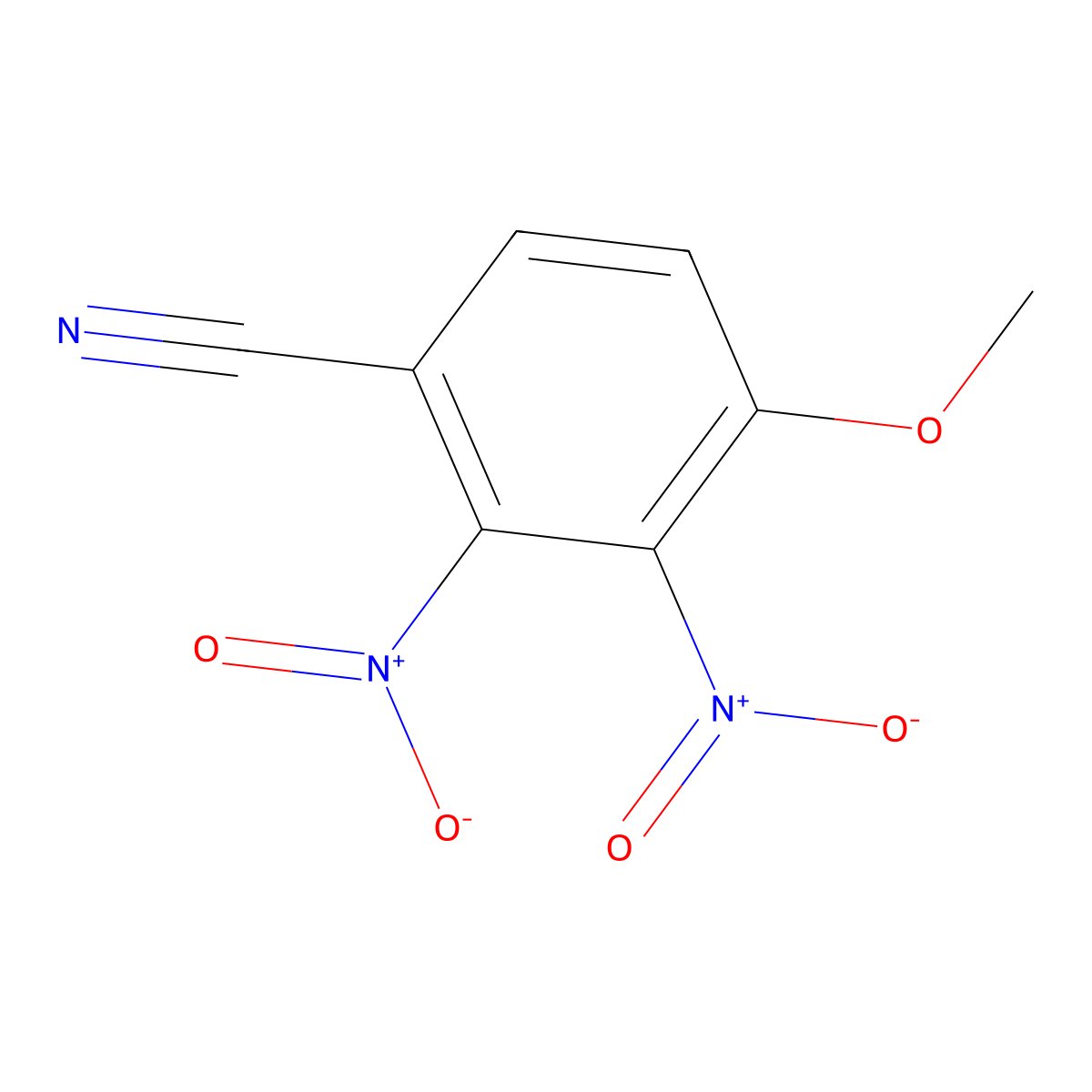 4-Methoxy-2,3-dinitrobenzonitrile molecular structure, CAS 2177266-94-1
