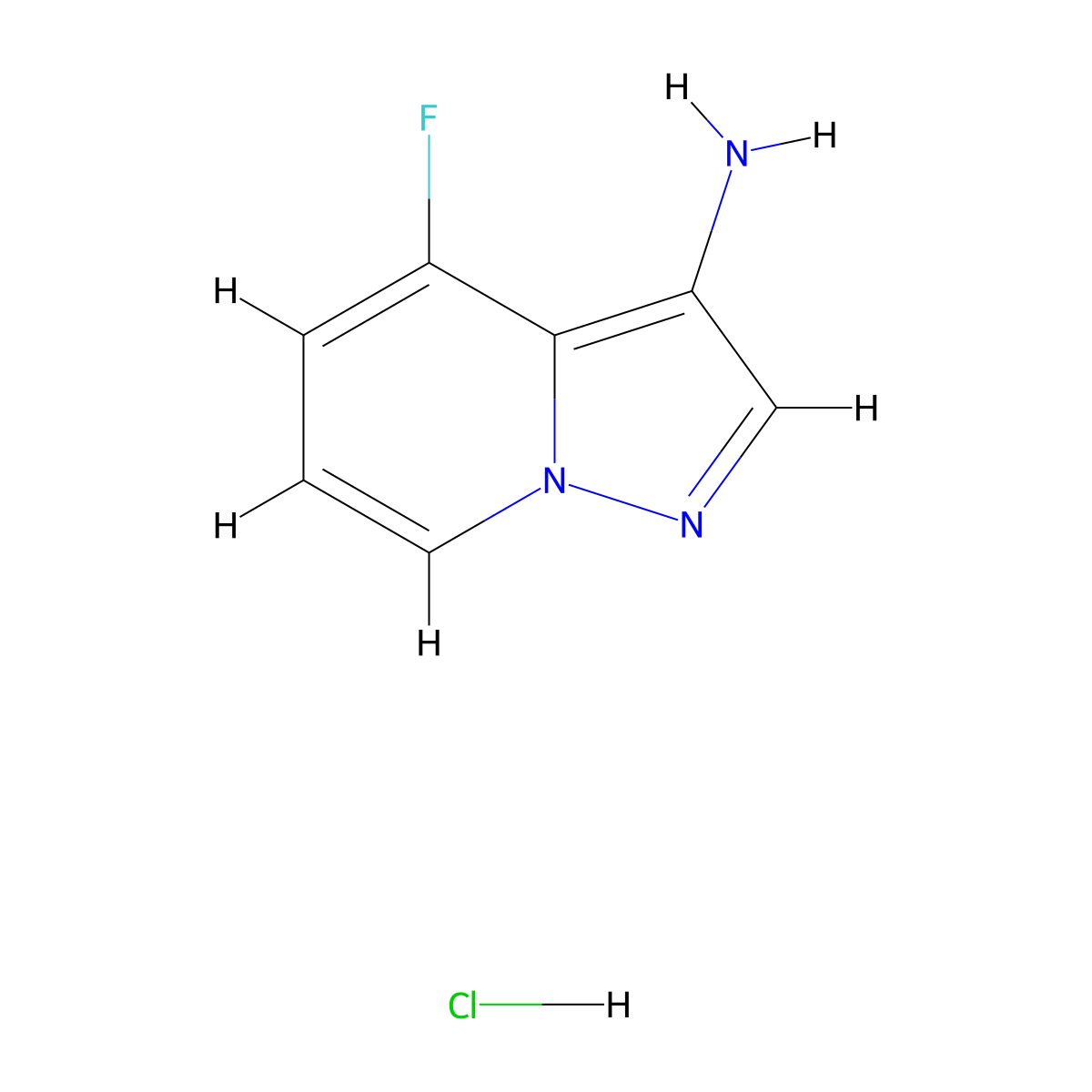 4-Fluoropyrazolo[1,5-A]pyridin-3-amine hcl molecular structure, CAS 2177266-99-6