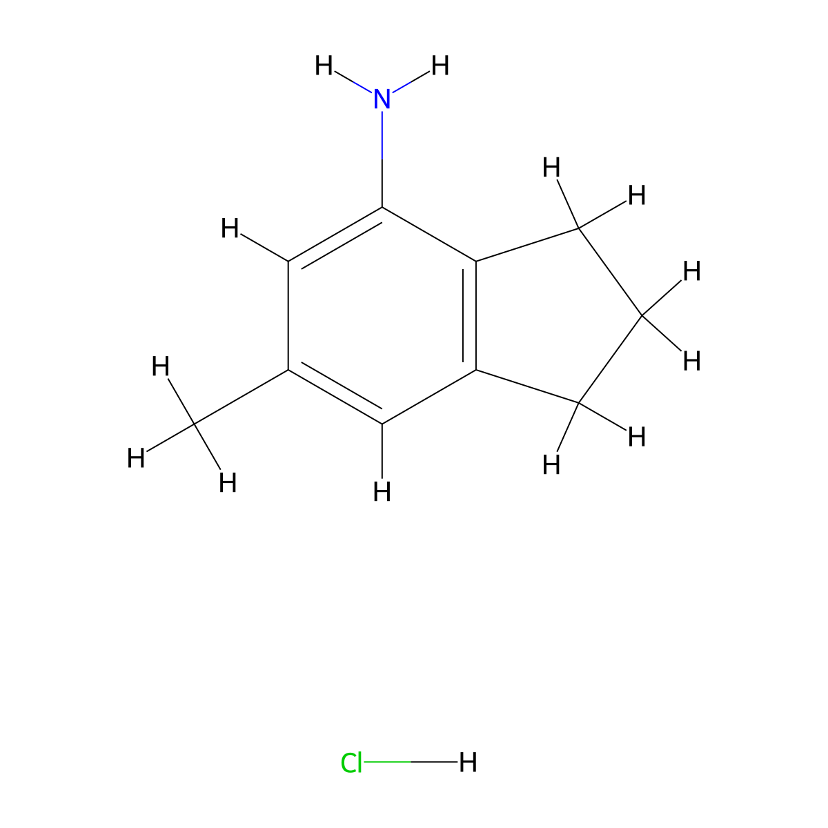 6-Methyl-2,3-dihydro-1H-inden-4-amine hcl molecular structure, CAS 2177267-03-5