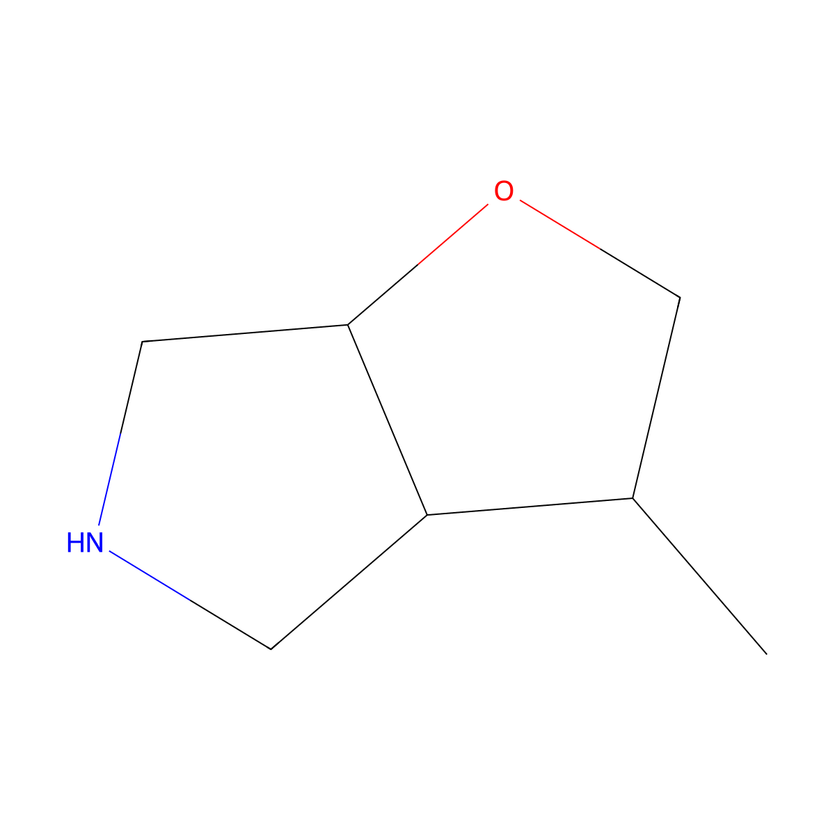 rel-(3R,3AR,6aR)-3-methylhexahydro-2H-furo[2,3-c]pyrrole molecular structure, CAS 2177267-24-0
