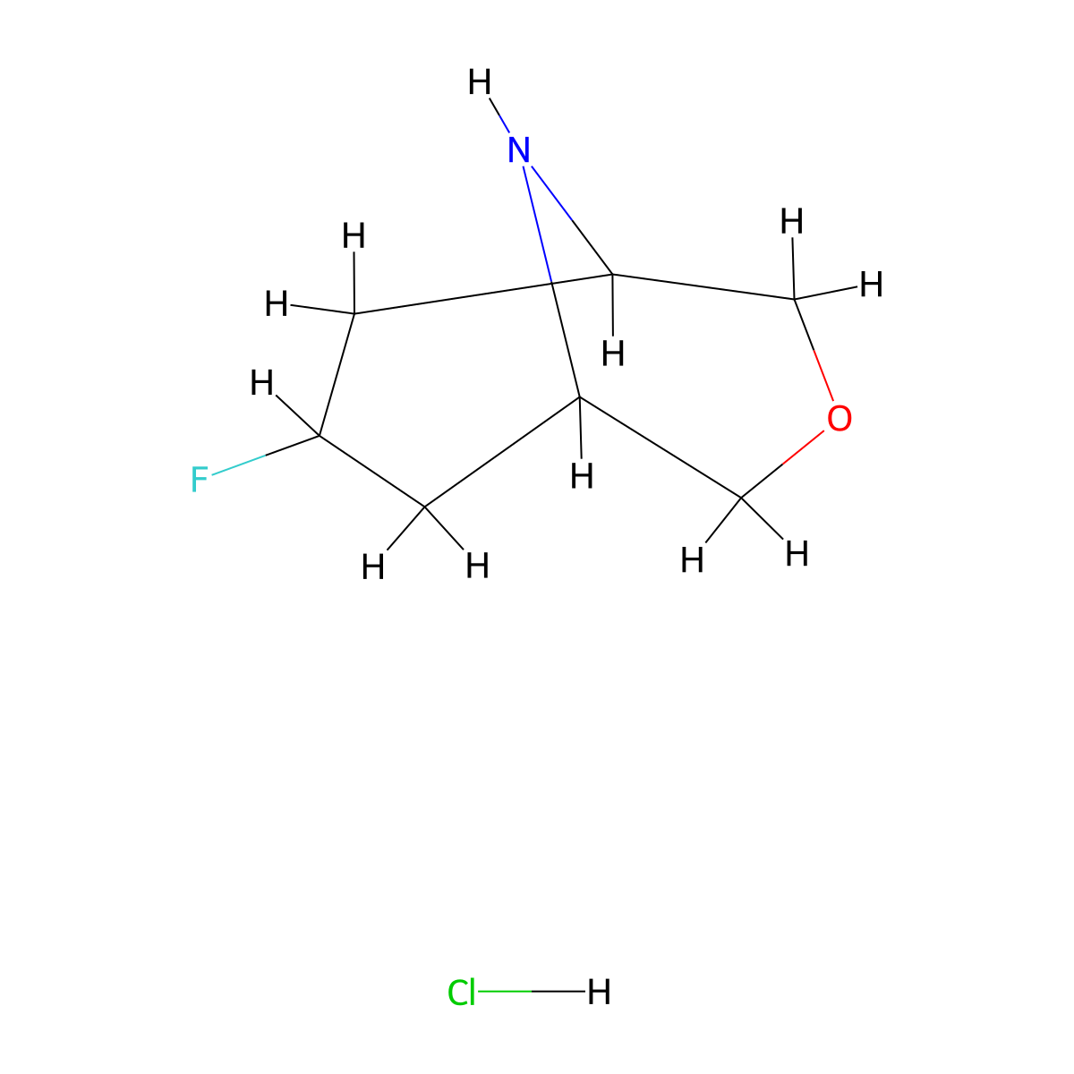 7-Fluoro-3-Oxa-9-Azabicyclo[3.3.1]Nonane Hydrochloride molecular structure, CAS 2177267-26-2