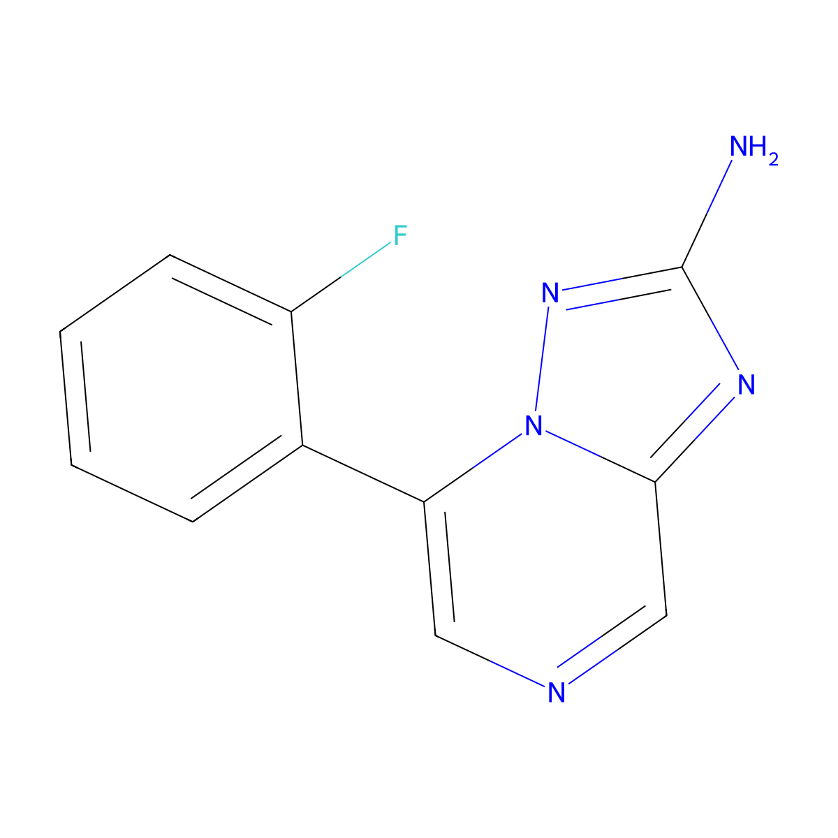 5-(2-Fluorophenyl)-[1,2,4]triazolo[1,5-A]pyrazin-2-amine molecular structure, CAS 2177267-38-6