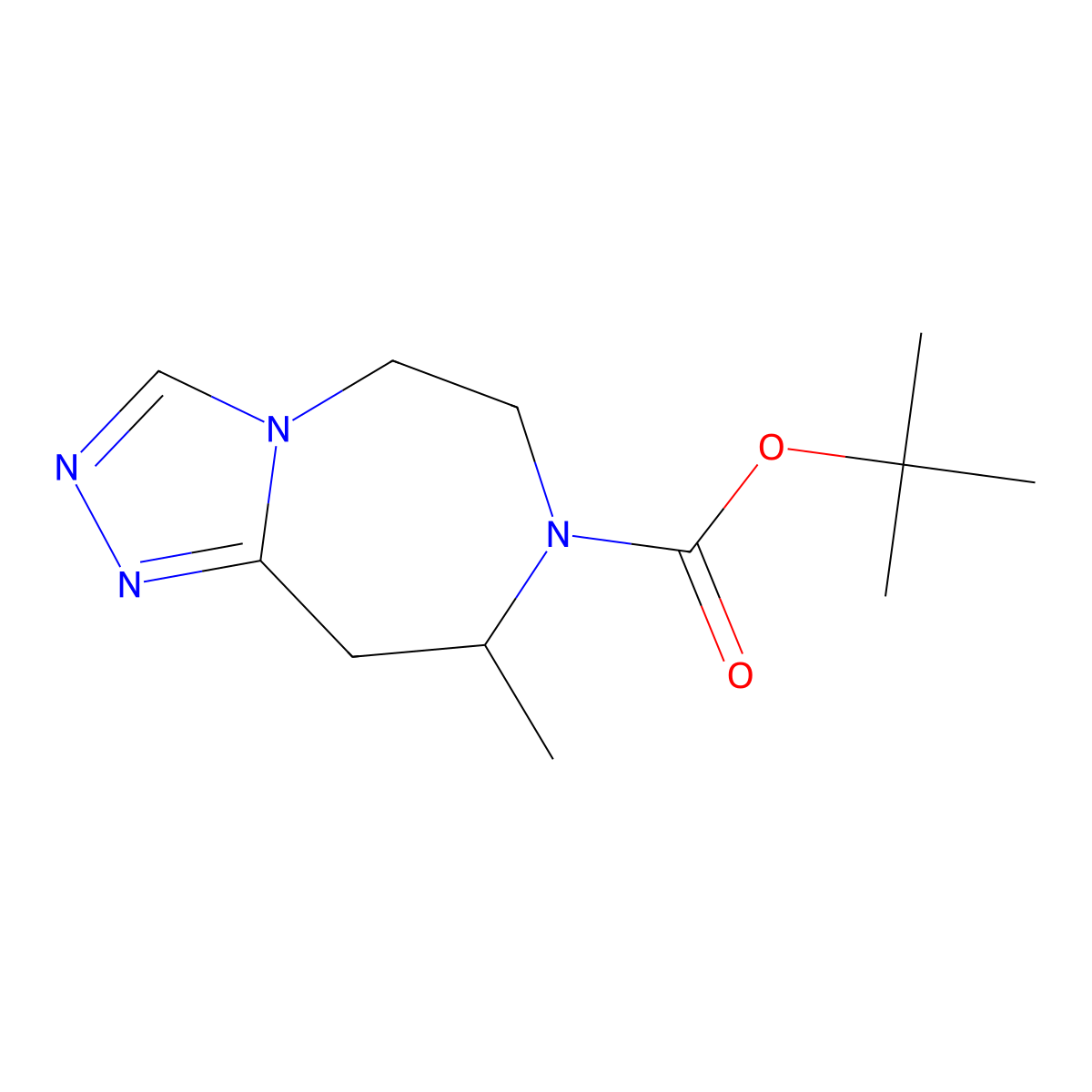 7-Tert-Butyl 3-Ethyl 8-Methyl-8,9-Dihydro-5H-[1,2,4]Triazolo[4,3-D][1,4]Diazepine-3,7(6H)-Dicarboxylate molecular structure, CAS 2177267-40-0