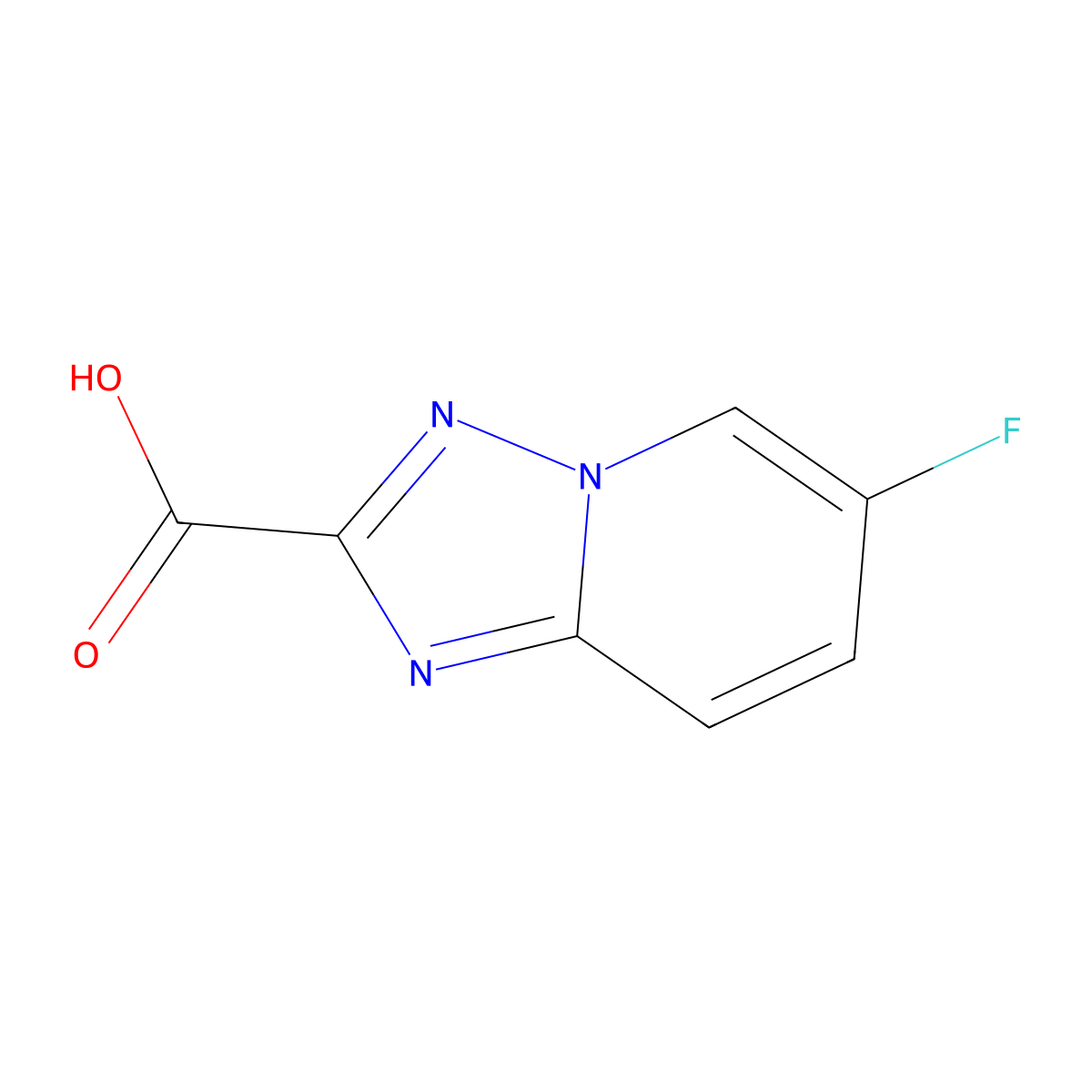 6-Fluoro-[1,2,4]triazolo[1,5-a]pyridine-2-carboxylicacid molecular structure, CAS 2177267-48-8