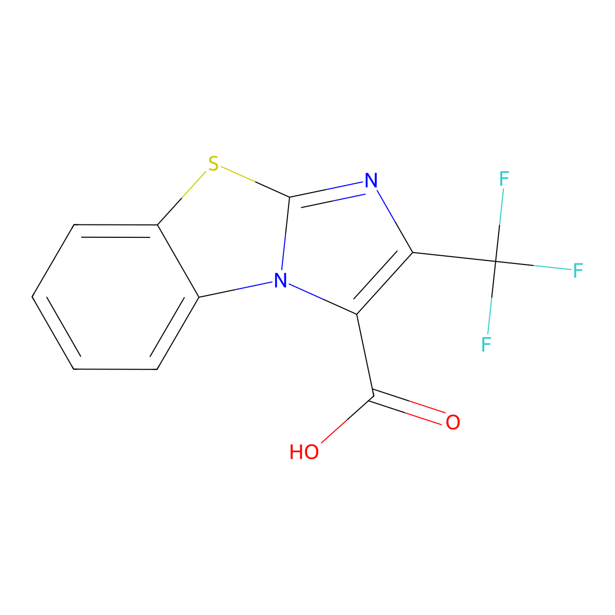 2-(Trifluoromethyl)benzo[D]imidazo[2,1-B]thiazole-3-carboxylic acid molecular structure, CAS 2177267-49-9